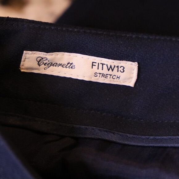 MaxMara Navy Cigarette Slim Fit Stretch Pants Sz 4 - Picture 7 of 7